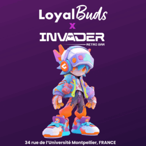 Découvre le Bud Vader du jeu LoyalBuds à Invader Montpellier