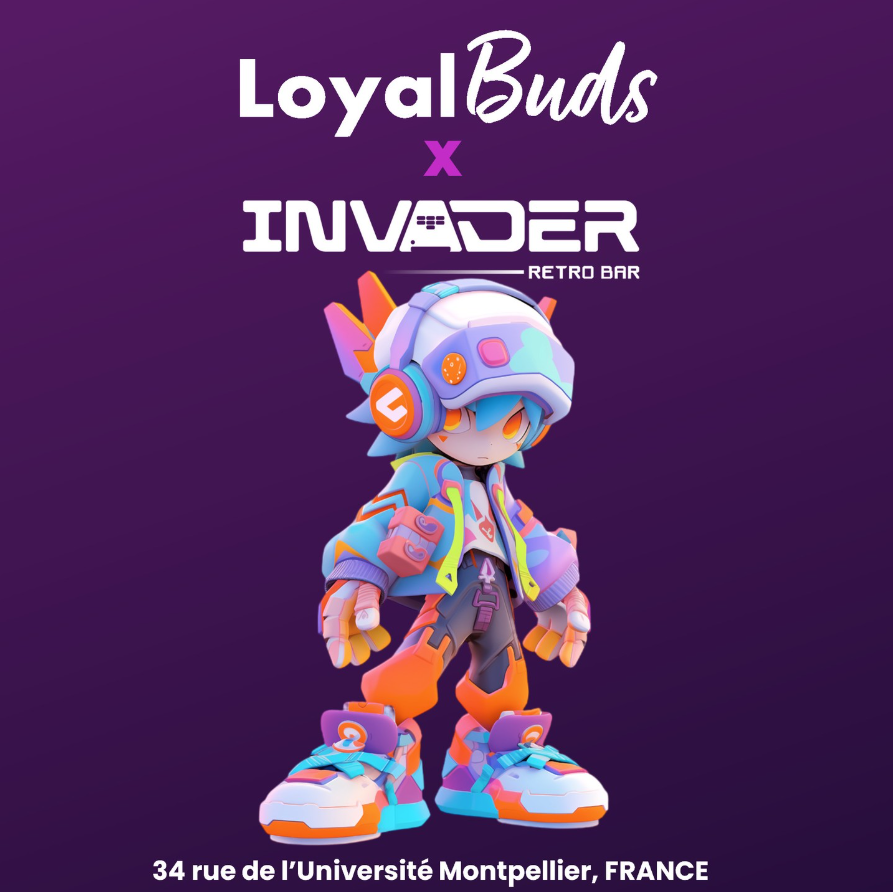 Découvre le Bud Vader du jeu LoyalBuds à Invader Montpellier